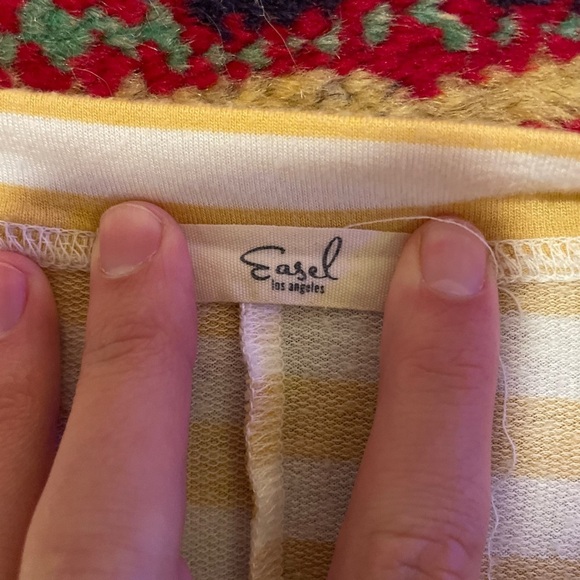 Easel Yellow and White Striped dress - Picture 2 of 2